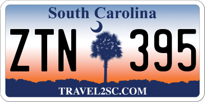 SC license plate ZTN395