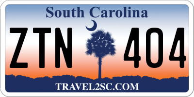 SC license plate ZTN404