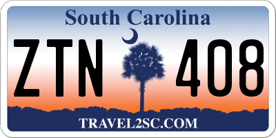 SC license plate ZTN408