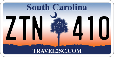 SC license plate ZTN410