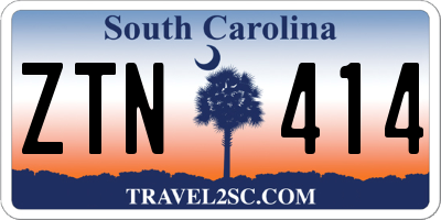 SC license plate ZTN414