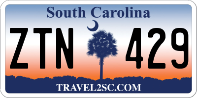SC license plate ZTN429