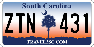 SC license plate ZTN431