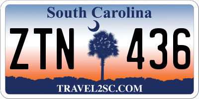 SC license plate ZTN436