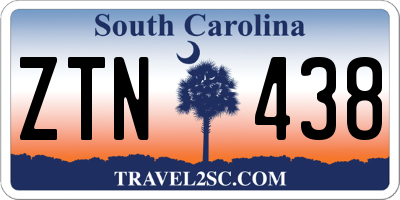 SC license plate ZTN438