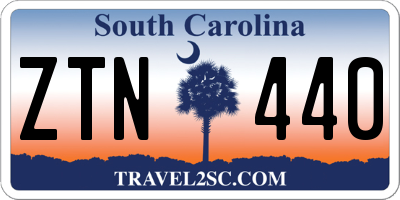 SC license plate ZTN440