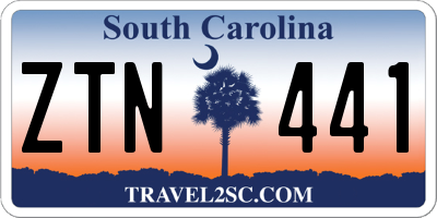 SC license plate ZTN441