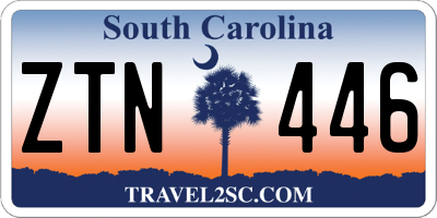 SC license plate ZTN446