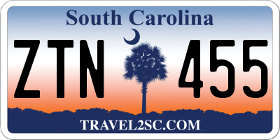 SC license plate ZTN455