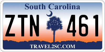 SC license plate ZTN461