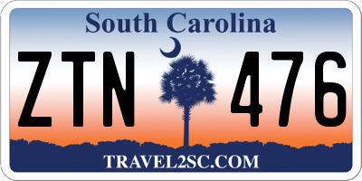 SC license plate ZTN476
