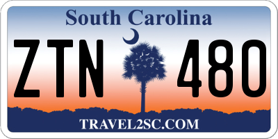 SC license plate ZTN480