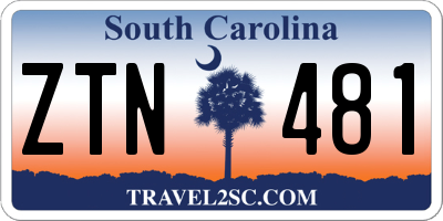 SC license plate ZTN481
