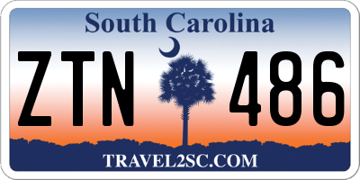 SC license plate ZTN486