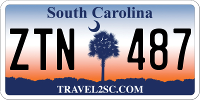 SC license plate ZTN487