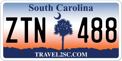SC license plate ZTN488