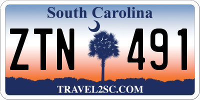 SC license plate ZTN491