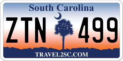 SC license plate ZTN499