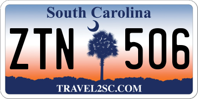 SC license plate ZTN506