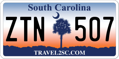 SC license plate ZTN507