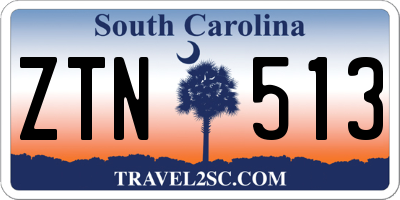 SC license plate ZTN513