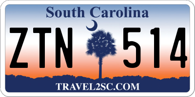SC license plate ZTN514
