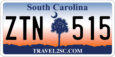 SC license plate ZTN515
