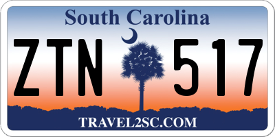 SC license plate ZTN517
