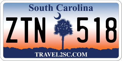 SC license plate ZTN518