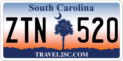 SC license plate ZTN520