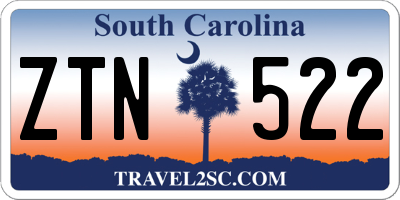 SC license plate ZTN522