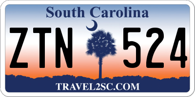 SC license plate ZTN524