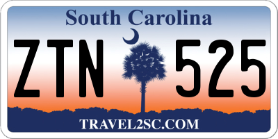 SC license plate ZTN525
