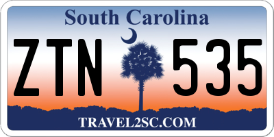 SC license plate ZTN535