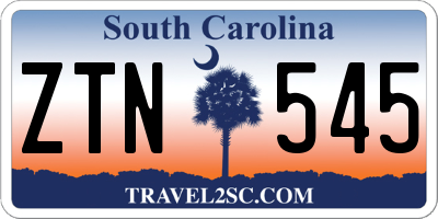 SC license plate ZTN545