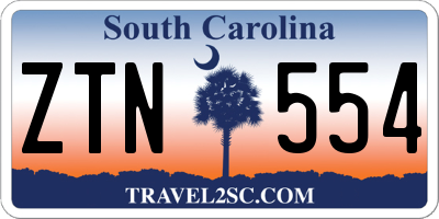 SC license plate ZTN554