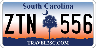 SC license plate ZTN556
