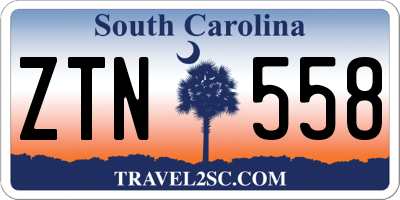 SC license plate ZTN558