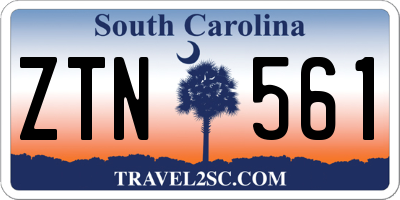 SC license plate ZTN561