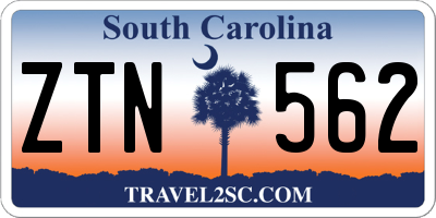 SC license plate ZTN562