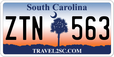 SC license plate ZTN563