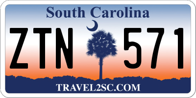 SC license plate ZTN571