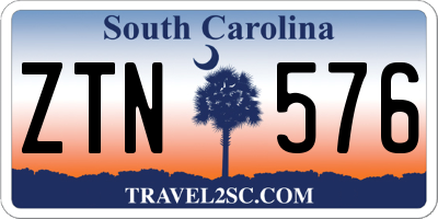 SC license plate ZTN576