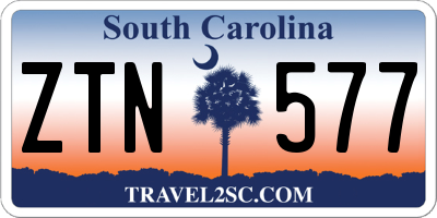 SC license plate ZTN577