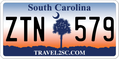SC license plate ZTN579