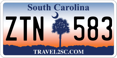 SC license plate ZTN583