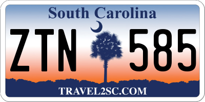 SC license plate ZTN585