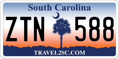 SC license plate ZTN588