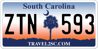 SC license plate ZTN593