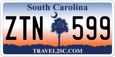 SC license plate ZTN599